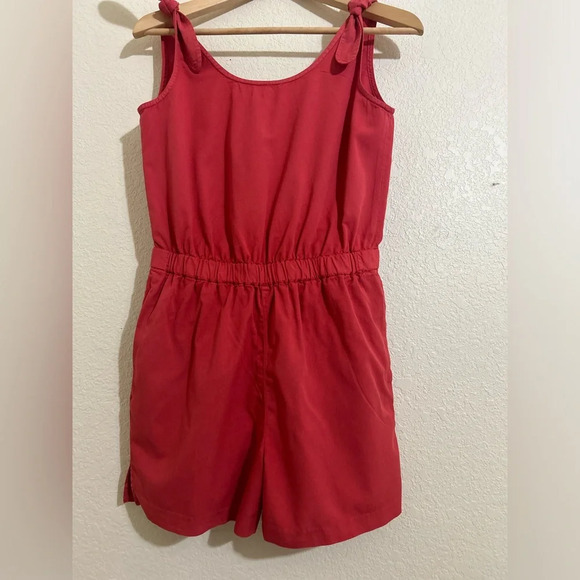 Madewell Red Jumpsuit Relaxed Fit Romper - Picture 5 of 7